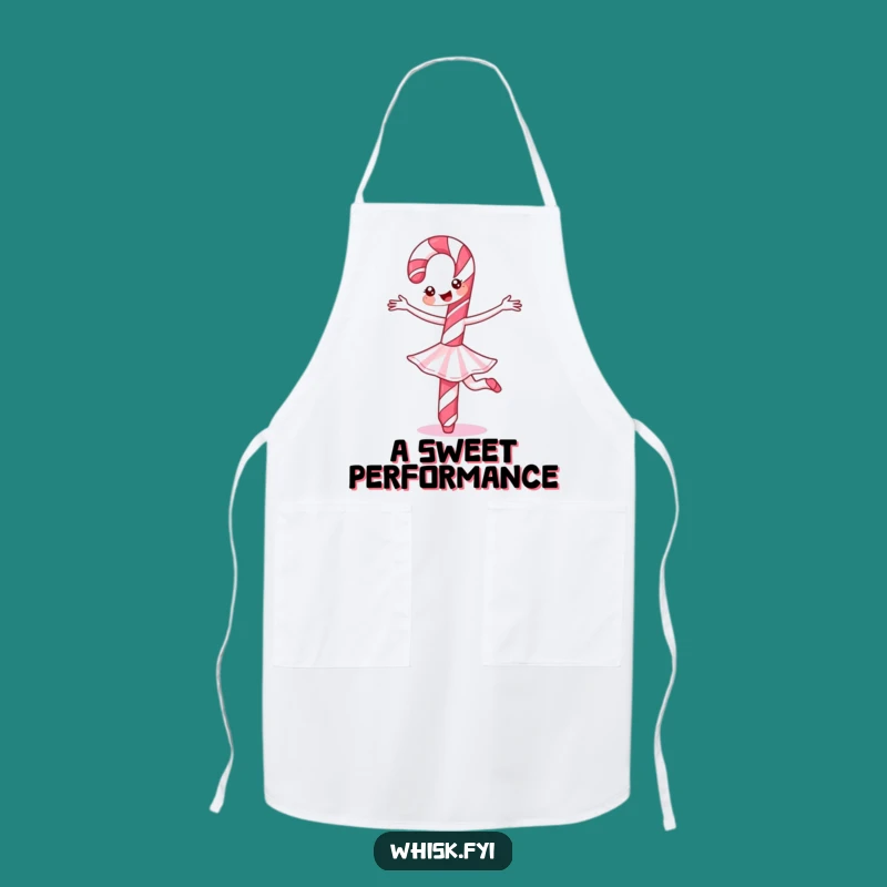 Funny Candy Cane Apron: Bake with Festive Fun, Perfect Holiday Gift!