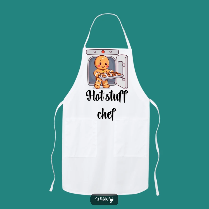 Funny Gingerbread Man Baking Apron - Playful Kitchen Wear