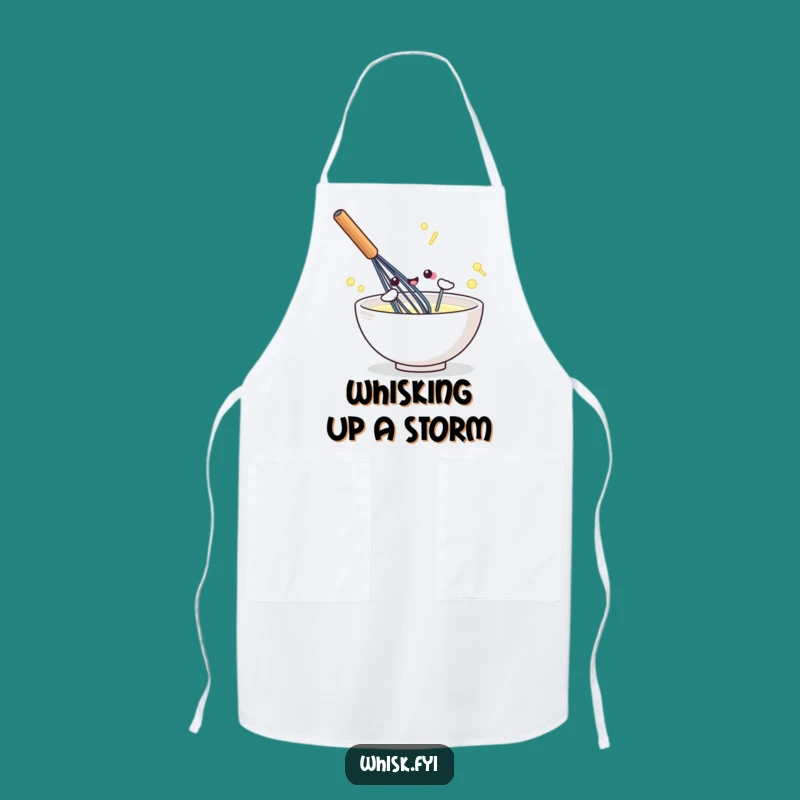 Funny Kawaii Whisk Apron: Energetic Stirring for Messy Fun