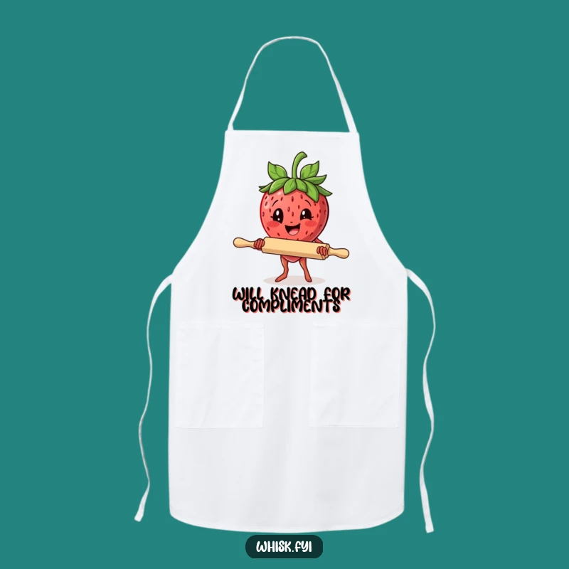 Funny Strawberry Rolling Pin Apron: Cook Up Laughs in Determined Baking Style