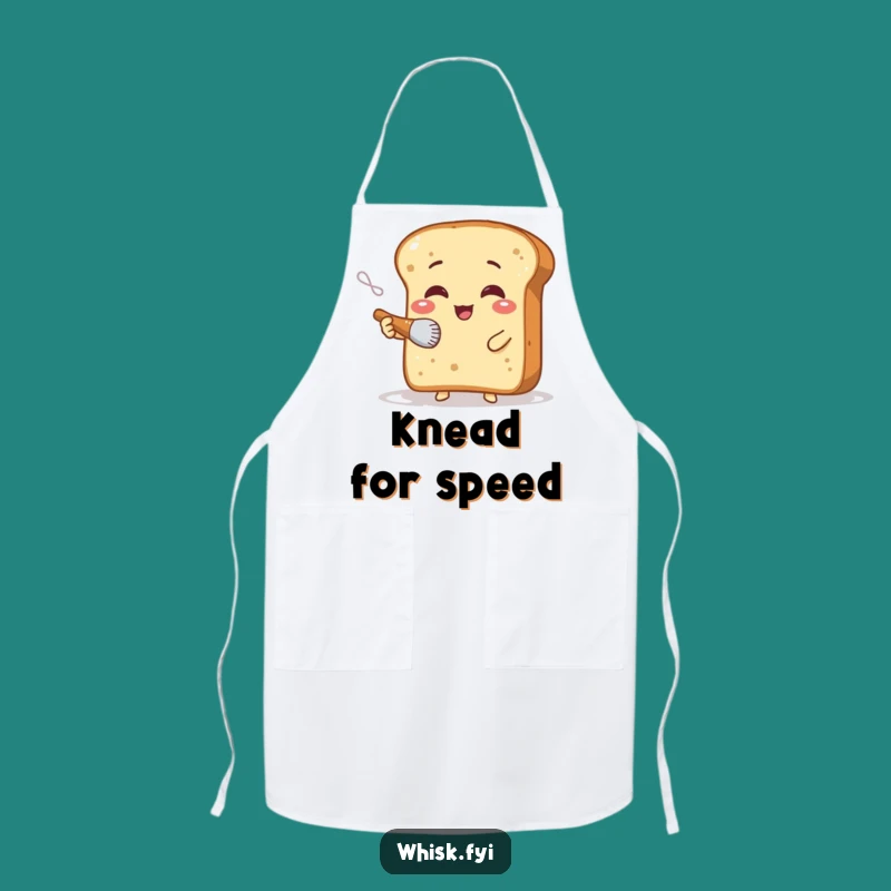Funny Bread Baker Apron: Giggling Slice Dusting Flour, Humorous Kitchenwear Gift
