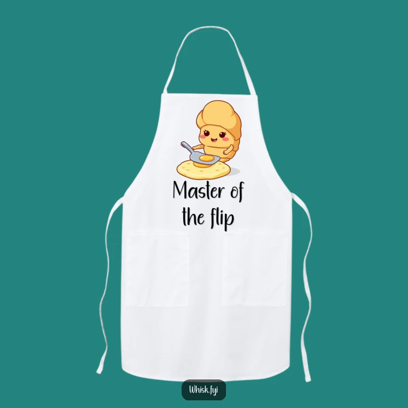 Funny Croissant Chef Apron: Expert flipper, cooking with humor, a great funny gift.