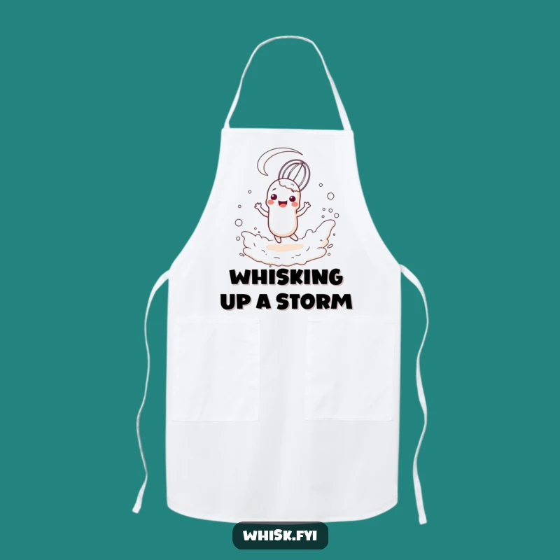 Funny Whisk Flour Dance Apron: Chef Character Cooking Gift