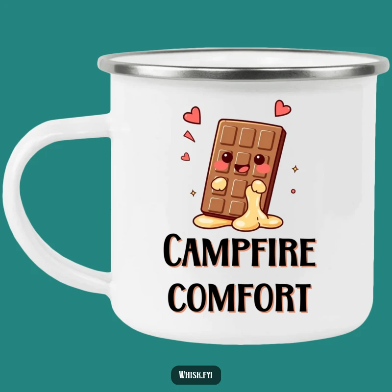 Funny Kawaii Chocolate Camping Mug: Durable & Hilarious Outdoor Drinkware Gift