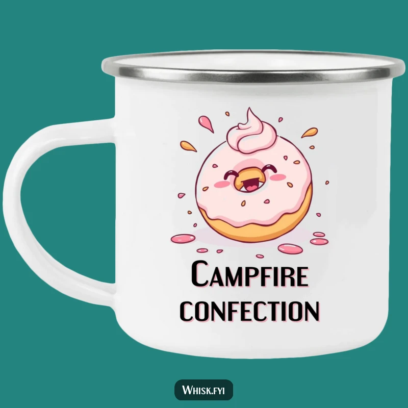 Funny Kawaii Donut Camping Mug - Joyful Frosting Cup