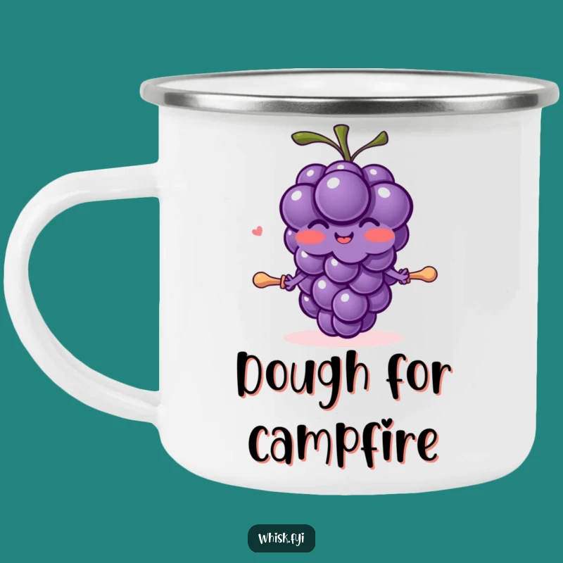 Funny Grape Baker Camping Mug - Joyful Dough Rolling Drinkware, Hilarious Gift