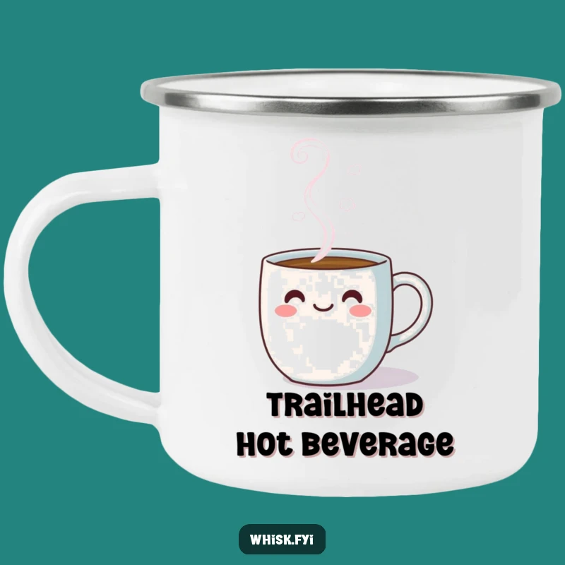 Durable Funny Kawaii Camping Mug: Cheerful Steam for Outdoors