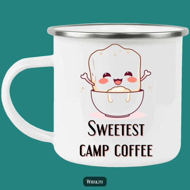 Durable Funny Sugar Cube Camping Mug: For Sweet Sips Around the Fire