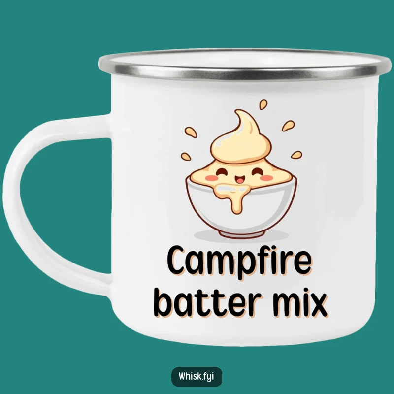 Funny Batter Bowl Camping Mug - Enthusiastic Baker's Cup