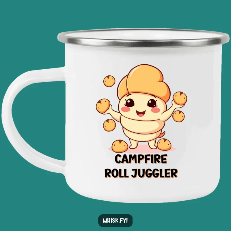 Funny Croissant Camping Mug: Bakery Campfire Mug, Hilarious Foodie Outdoor Gift