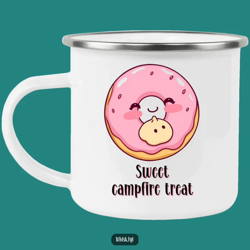 Funny Donut Blushing Camping Mug A Durable Sweet Baking Gift