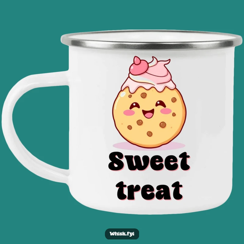 Funny Kawaii Cookie Icing Camping Mug: Sweet Treat Drinkware for Adventures