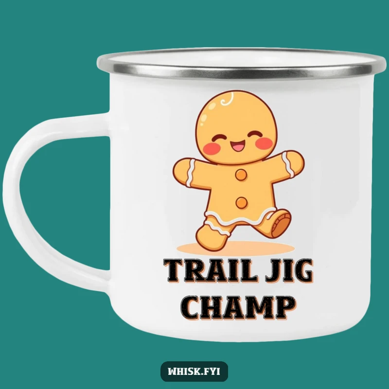 Funny Kawaii Gingerbread Camping Mug: Outdoor Giggling Baker, Perfect Funny Gift