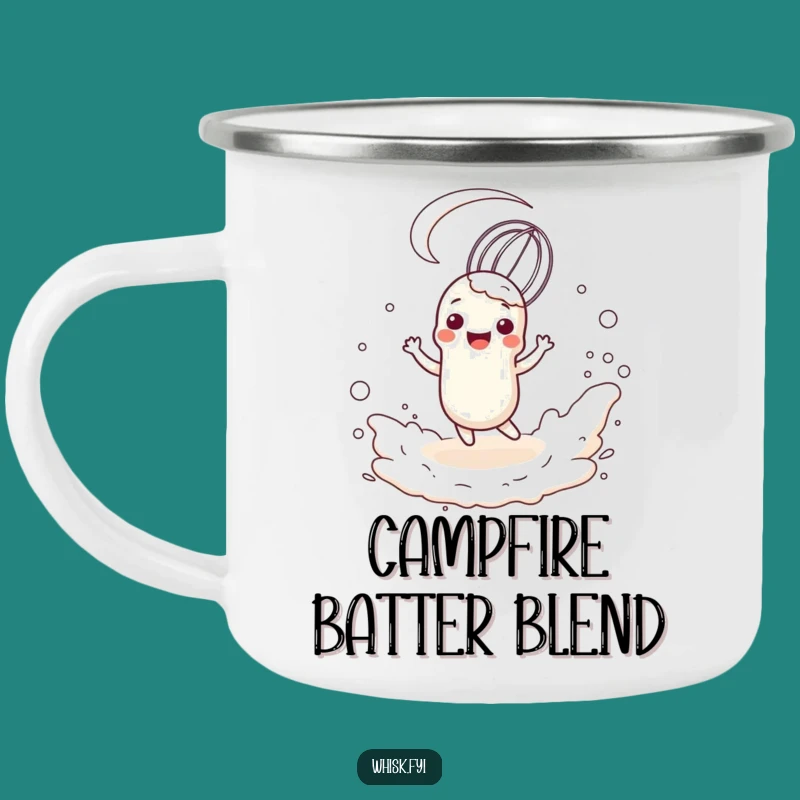 Funny Whisk Flour Cloud Camping Mug: Joyful Baker Drinkware for Outdoor Cooking Gift