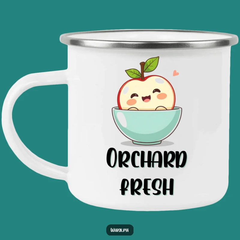 Funny Kawaii Apple Bobbing Camping Mug: Fall Fun Drinkware for Outdoors