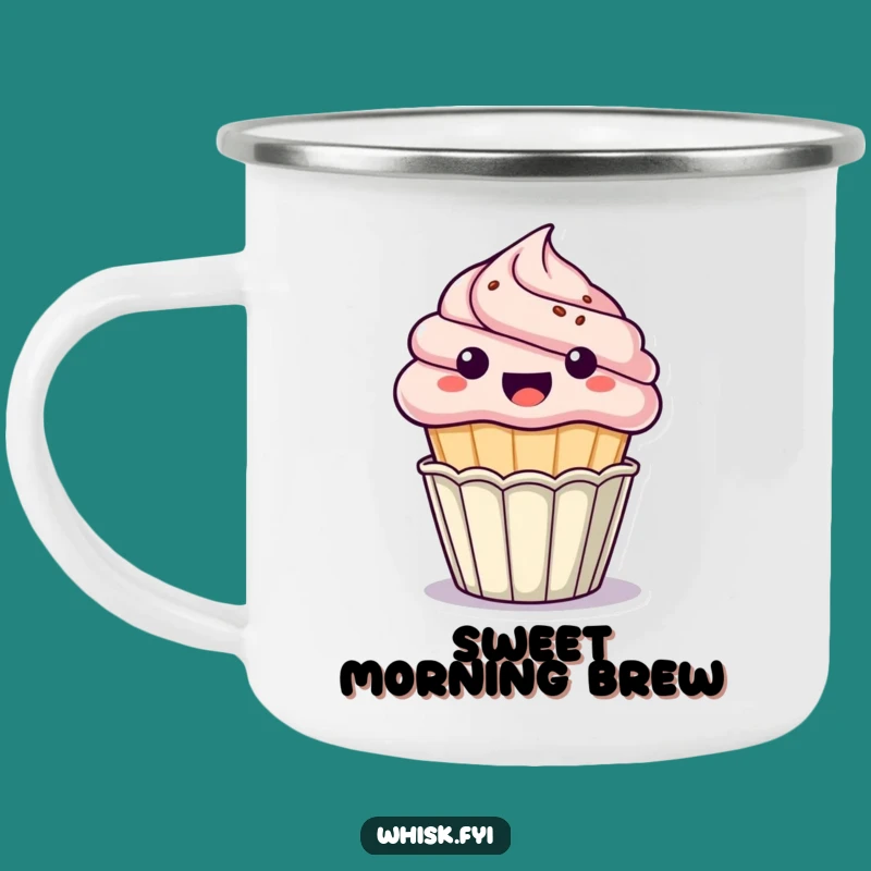 Funny Kawaii Cupcake Camping Mug: Durable & Hilarious Outdoor Drinkware Gift