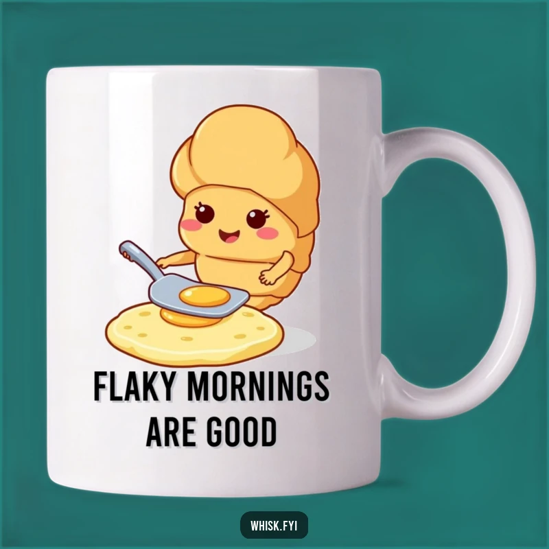Funny Croissant Chef Mug: Expert flipper, a hilarious breakfast and funny gift.