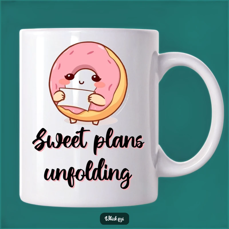 Funny Donut Folding Mug: Determined Baker Character Gift for Neat Freaks