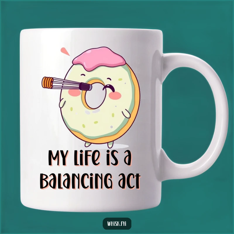 Funny Donut Whisk Nose Balance Mug: A Delightful Treat for Bakers and Coffee Lovers