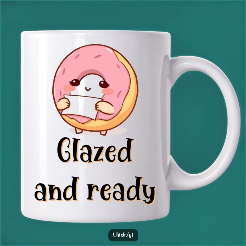 Funny Donut Folding Parchment Mug: Baking Character Gift for Precise Bakers