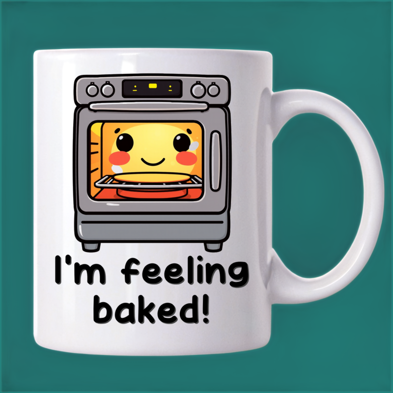 Smiling Oven Mug: Warm Up Your Day!