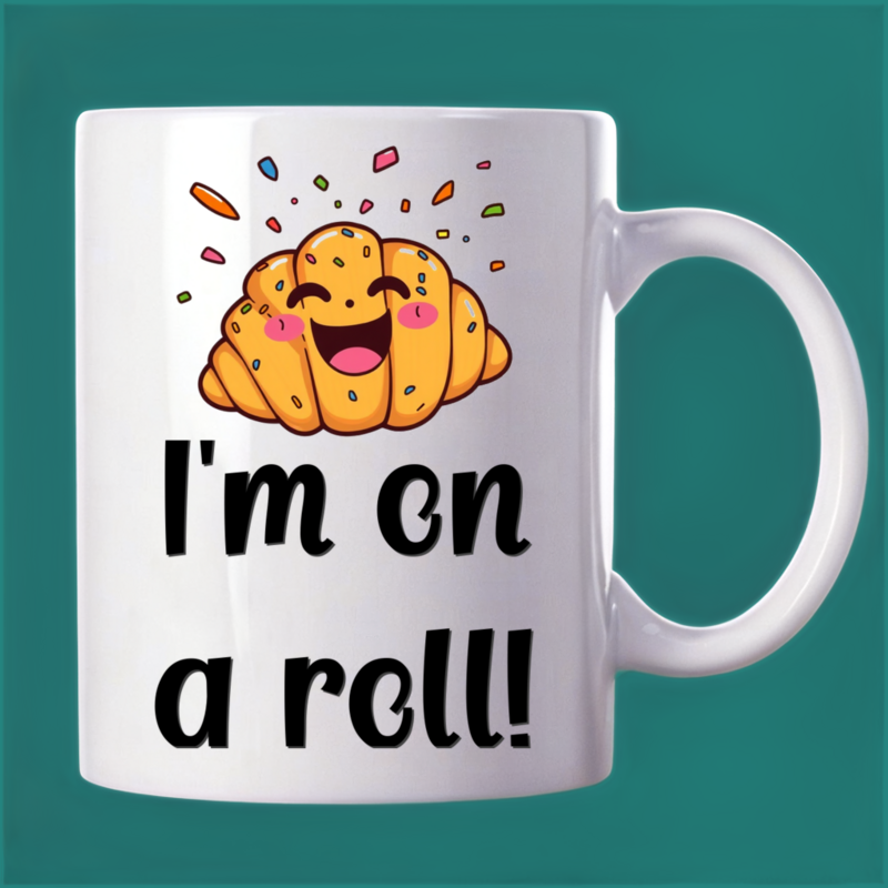 Laughing Croissant Mug: A Celebration of Breakfast