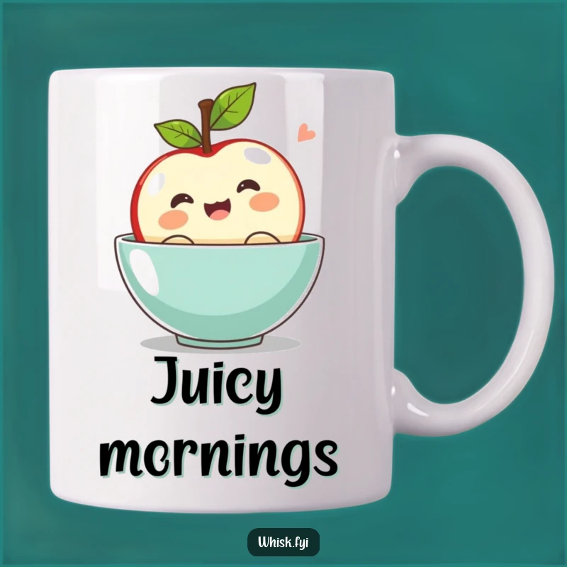 Funny Kawaii Apple Bobbing Mug: Hilarious Fall Fun Gift for Apple Lovers
