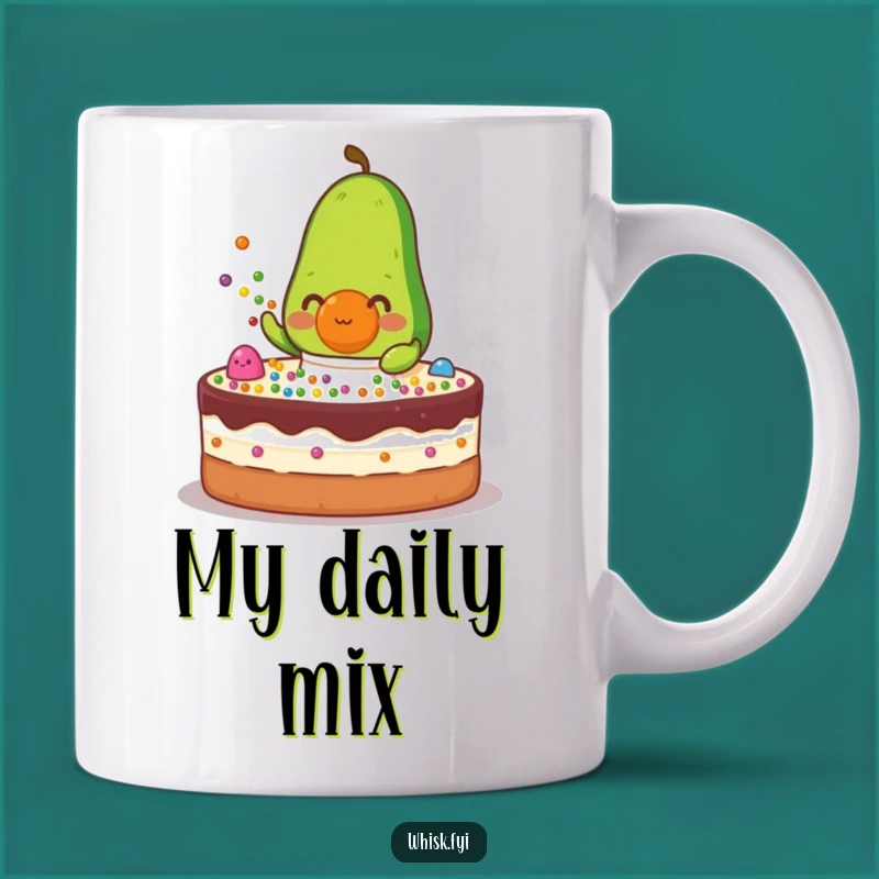 Funny Avocado Baker Mug - Cake Decorating Character, Perfect Funny Gift