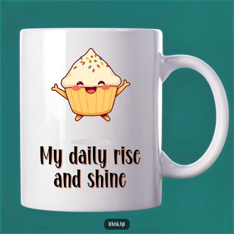Funny Muffin Jumping High Mug: A Joyful Sprinkle Treat, Perfect Gift!
