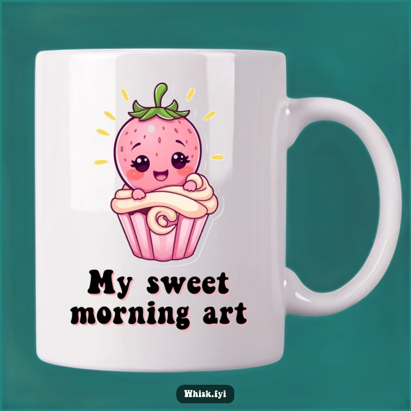 Funny Strawberry Decorating Cupcake Mug - Perfect Sweet Treat Gift for Bakers