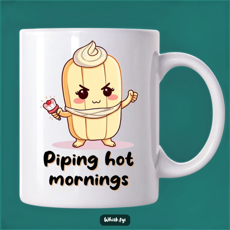 Funny Baguette Frosting Mug: Bake with Bravery, Hilarious Gift