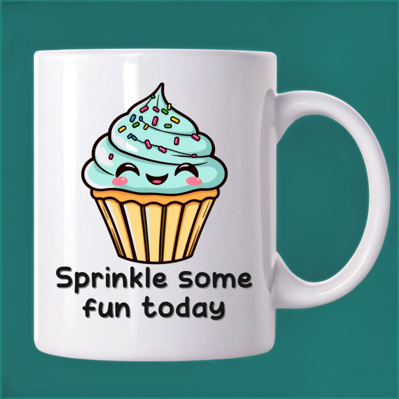 Winking Cupcake Mug: Your Daily Sweet Wink