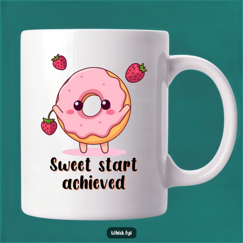 Funny Donut Berry Toss Mug - Hilarious Sweet Treat Gift for Snack Lovers