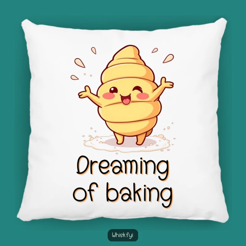 Funny Kawaii Croissant Pillow - Playful Baker Comfort Humor Gift