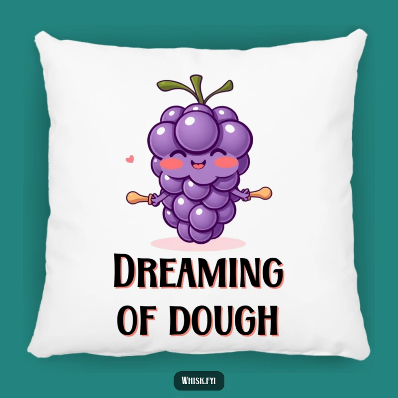 Funny Grape Baker Pillow - Cozy Dough Rolling Cushion, Adorable Funny Gift