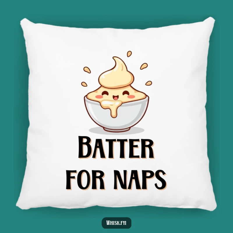 Funny Batter Bowl Pillow - Cozy Messy Baker Accent