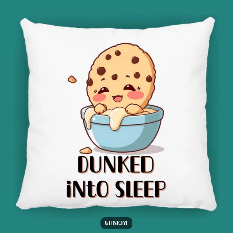 Funny Cookie Dunk Pillow A Cozy Giggling Treat Accent Gift