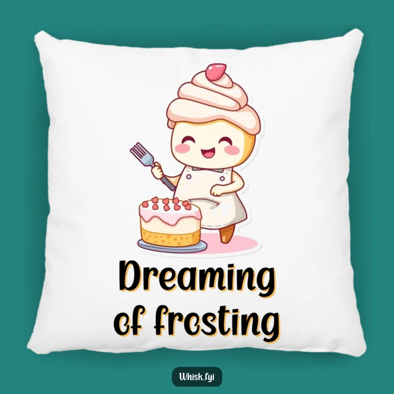 Funny Cupcake Decorator Pillow: Cozy Baking Cushion, Comfy Gift