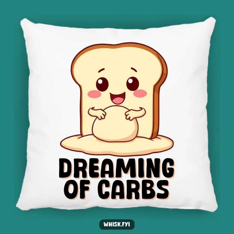 Funny Kawaii Bread Pillow - Cozy Enthusiastic Baker Couch Cushion