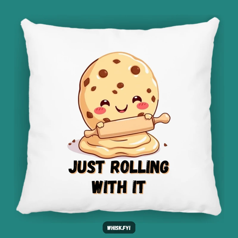 Funny Cookie Dough Rolling Pillow - Cozy & Cute Baking Decor Gift