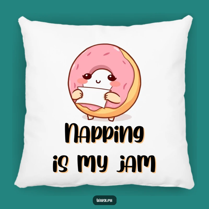 Funny Donut Folding Parchment Pillow: Soft Baker Character Cushion Gift