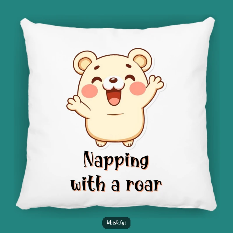 Funny Bear Claw Pillow - Happy Pastry Character, Cozy Cheer Decor