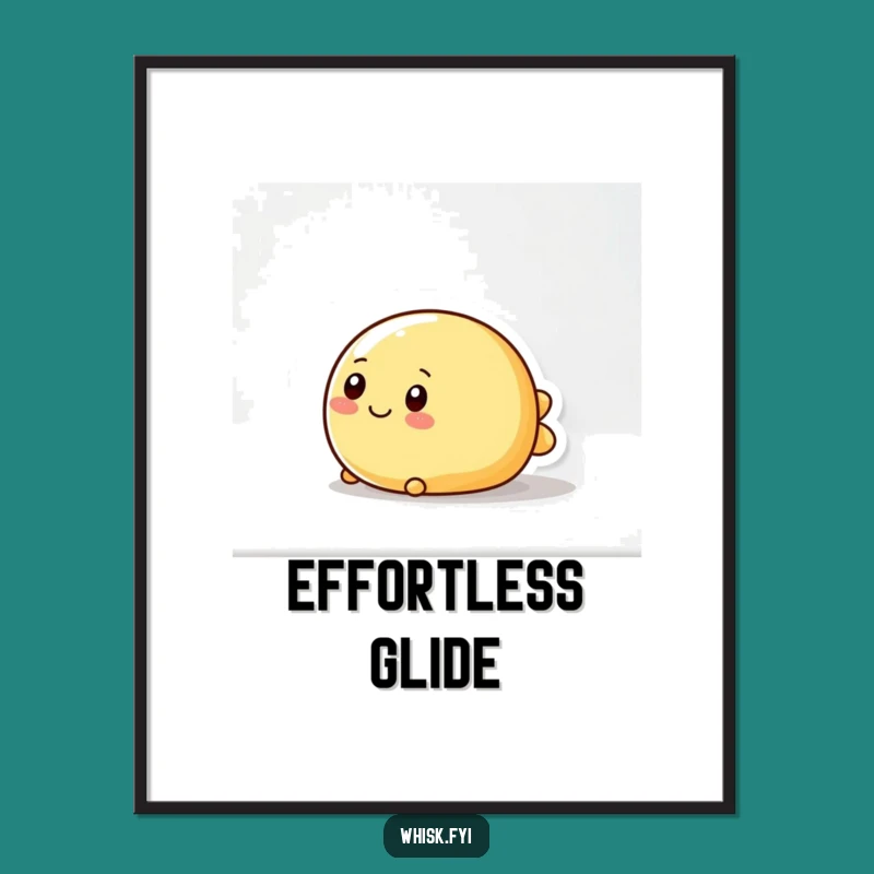 Funny Wobbly Butter Digital Art - Smooth Sliding Decor Print