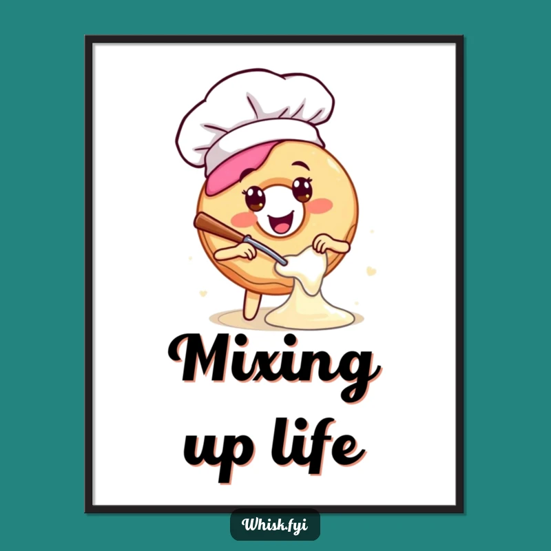 Funny Chef Donut Digital Art: Instant Sweet Decor, Perfect Funny Gift for Foodies