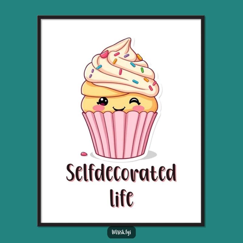 Funny Cupcake Decorating Digital Art: Instant Sweet Decor, Perfect Funny Gift for Art Lovers