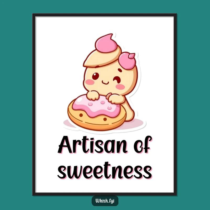 Funny Kawaii Cookie Digital Art - Decorating Humor Gift Download