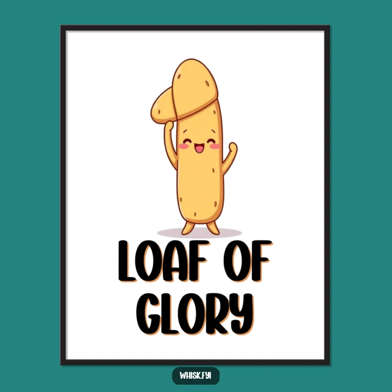 Funny Proud Baguette Digital Art - Instant Baker's Triumph for Walls