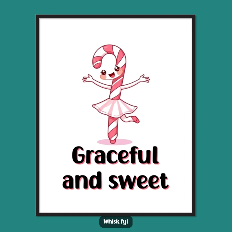 Funny Candy Cane Digital Art: Festive Twirl Art, Instant Holiday Gift!