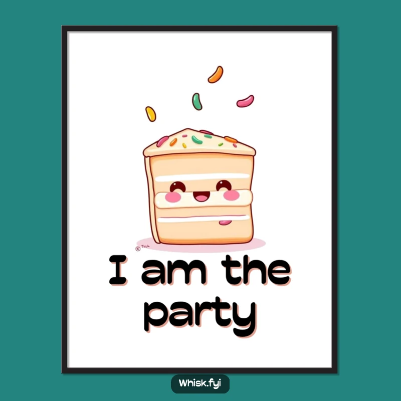 Funny Cake Juggling Digital Print: Hilarious Dessert Wall Art