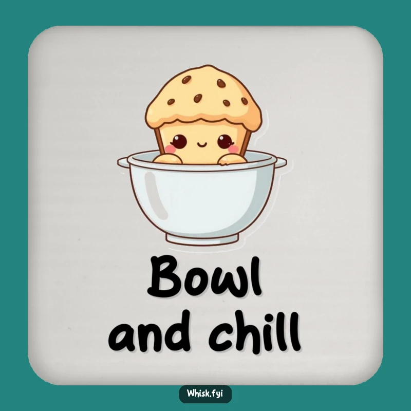 Funny Curious Muffin Coaster Set - Protecting Surfaces with Baker's Humor